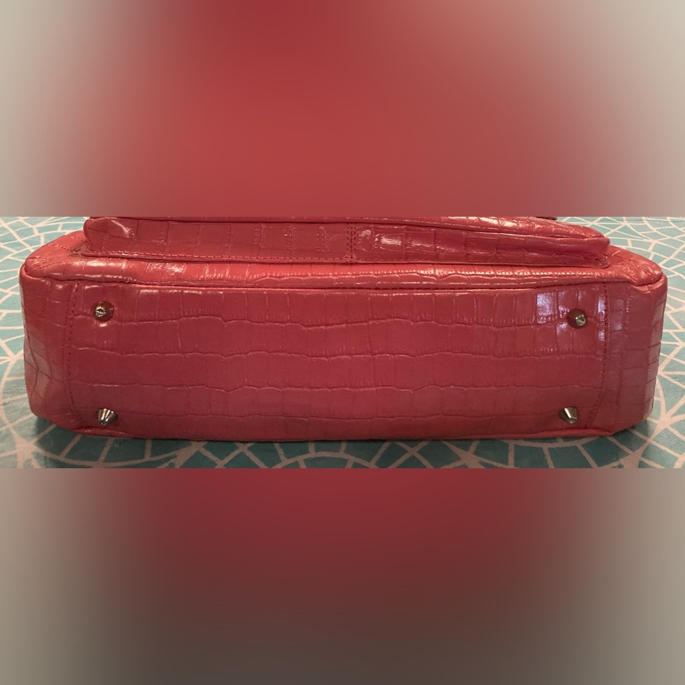 💛TODAY***$29***NWT Maxx New York pink 100% embossed crocodile leather purse. - Picture 6 of 10